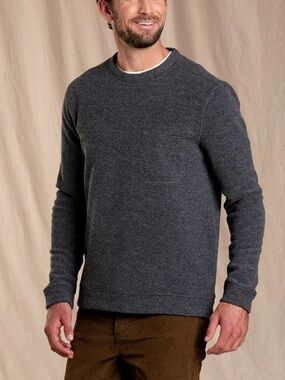 Toad&Co Breithorn Crew Sweater Charcoal Men's Medium